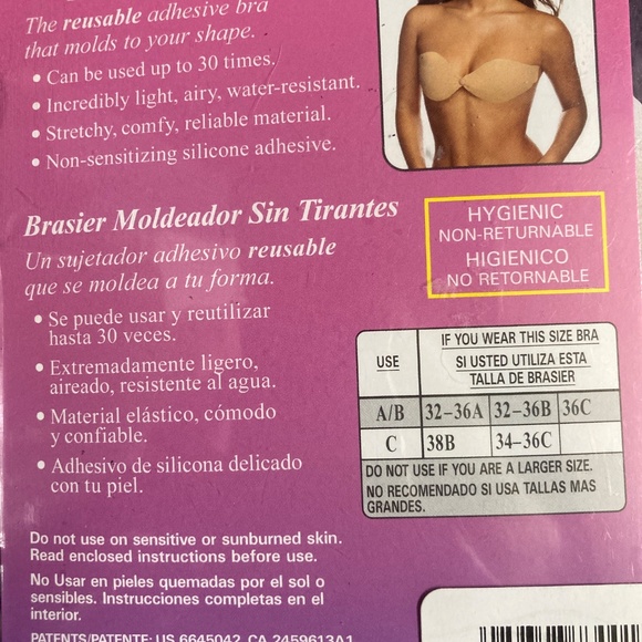 🆕 Strapless supportables Adhesive Reusable Whisper Bra Sz: A/B - Picture 2 of 2